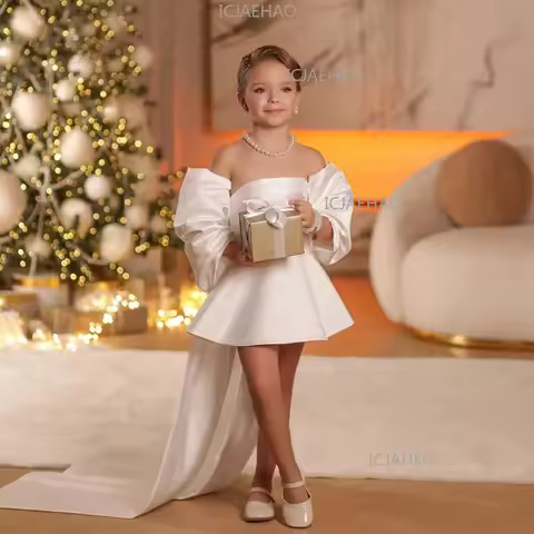 Girls Birthday Evening Dress Children Western Style Hostess Performance Fashion Outfit Girls Model C