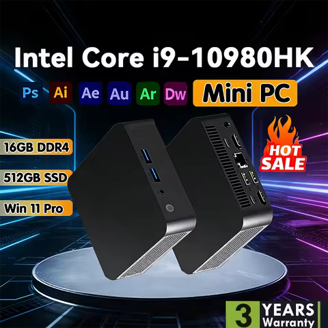 Portable Windows 11 Pro Intel Core i9-10980HK 16GB RAM 1TB SSD WiFi 6 Gaming Mini Computer Office St