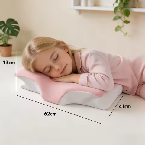 1 Pack 2 in 1 Ergonomic Butterfly Shaped Memory Foam Cervical Pillow, Slow Rebound Orthopedic Contou