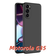 【Hot sale】 For Motorola G35 Case Silicone Full Case Classic Solid Color Phone Case Cover Sense of pr