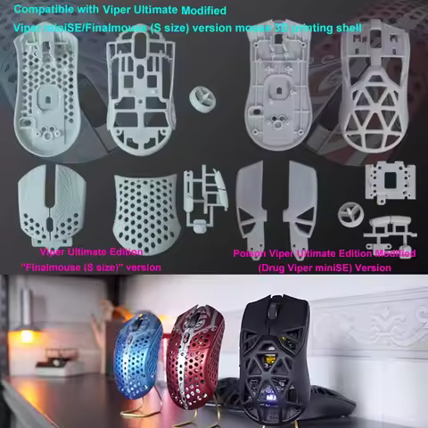 3D Printed Replacement Shell Kit for Viper Ultimate Edition Change Viper Mini SE/Finalmouse (S Size)