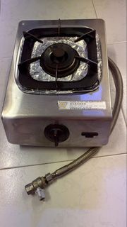 Rinnai SIMPA Gas Cooker SRG-H15～煤氣公司牌子林內單頭煮食爐連軟喉及開關掣零件齊全～自行簡單扭上接駁制即可用，可約煤氣公司免費上門檢查接駁是否安全～少用新淨