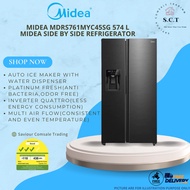 Midea  MDRS761MYC45SG 574 L Fridge with Dispenser – Smart Cooling, Energy‑Saving, SBS Design