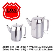 Zebra Stainless Steel Tea Pot