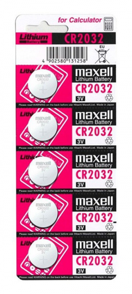 Maxell - Maxell -CR2032 日本製鈕扣電池 5粒卡裝