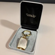 【未使用品】中古二手Dior金銀色復古鑰匙圈vintage鎖匙扣禮物