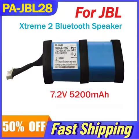 7.2V 5200mAh PA-JBL28 Li-Ion Battery for JBL Xtreme 2 Bluetooth Speaker Batteries SUN-INTE-103 Acces