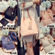 Korea NJ Fashion 2 IN 1 Cute Bucket Bags with Zip Purse
