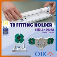[READY STOCK]YLI VIP T8 Single / Double Led Fitting Holder Tube Holder Lampu Kalimantan Lampu Panjan