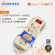 PLUG + CABLE 2, 3, 4, 5 HOLES + 1.5M, 3m, 5M OLOR CABLE ELECTRICAL PLUG Extension Plug Heavy Duty Ex