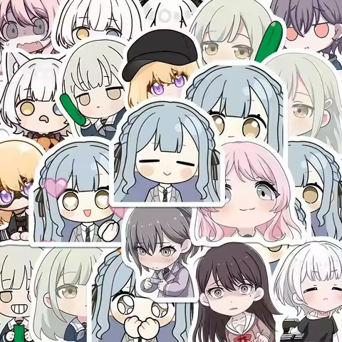 10/30/55pcs Girls Mygo Cartoon Stickers Bang Dream Anime Sticker Decoration Laptop Scrapbooking Phon