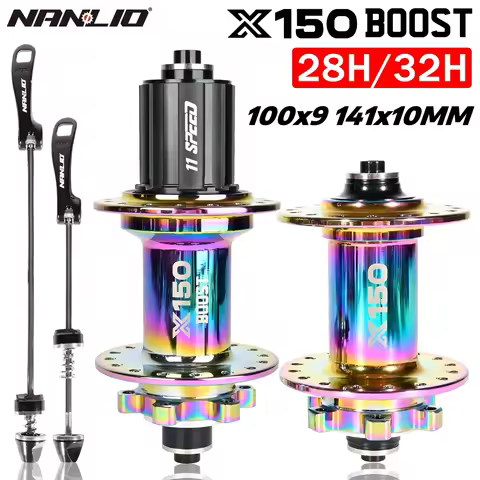 Bicycle Hubs Nanlio X150 BOOST QR 141*10MM Mountain Bike Hub 6 Pawls 150T 28/32Hole 141x5MM HG MS XD