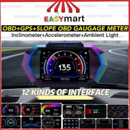 Version Terbaru🇲🇾 GPS Car OBD OBD2 meter digital CAR Smart Gauge Meter speedometer for car HUD 车速表 H