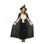 Halloween Witch & Vampire Costume - Black Suit for Adults
