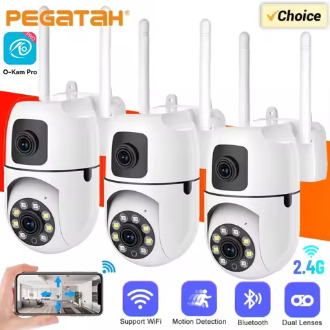 4K 8MP WiFi Surveillance Cameras Dual Lens IP Camera WiFi Outdoor Security Protection Auto Tracking 