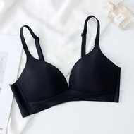 FallSweet Simple Girls Bra Steel Ring Free Bra Solid Color Light and Thin Top Thin Bottom Thick Gath