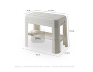 全城热卖 - 日式 換鞋凳 储物凳 可坐式小鞋櫃 試衣間鞋架 穿鞋凳子 床尾凳 疊凳 凳子 玄關櫈 鞋架 (附收納格) 浴室凳 兒童凳仔 白色 41.5*23.5*36