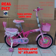 sepeda lipat 16 atlantis venus sepeda lipat anak perempuan 16 inch s