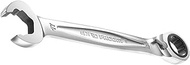 Facom 467R.24 Ratchet Spanner, 0.94 inches (24 mm), Ratcheting Combination Fast Wrench, Open End
