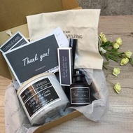 SesameCave - 經典亞麻木燭芯蠟燭香薰座套裝 | 送禮