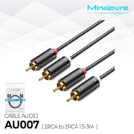 CABLE AUDIO RCA MINDPURE 2RCA - 2RCA 1.5M | 3m AU007