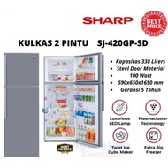 Kulkas Sharp 2 Pintu Plasmacluster Sj-420Gp