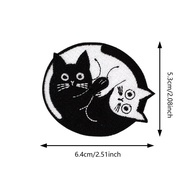 [Flight Tribe] Kitten Embroidery Patch Sticker Velcro Original Cute Badge Clothes Decorations Hole P