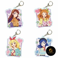 (Mica in acrylic) AIKATSU ver HEART keychain printed with cute chibi anime image