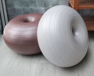 瑜珈甜甜圈防爆(連泵) Anti-burst Donut Yoga Ball (with pump) 咖啡色/淺灰色 brown/gray #抗力球 #平衡球 #減肚 #減肥 #大龍球#玩具 #普拉提