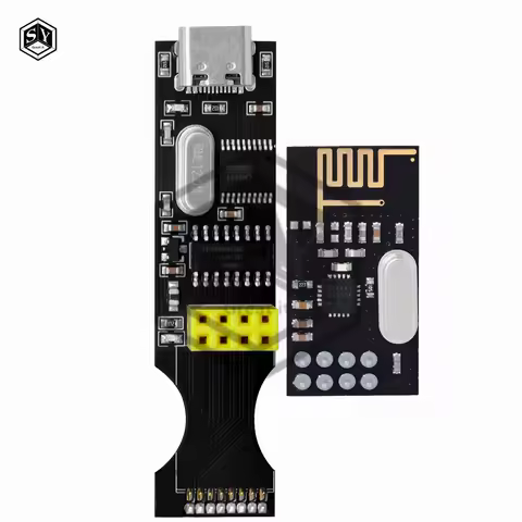 EGBO 2.4GHz Wireless USB Serial Adapter - NRF24L01 USB-to-UART Bridge with Type-C for Electronics De
