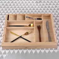 New Storage Drawer Organizing Bamboo Tableware Fork Drawer Storage Box Box Compartment/Cutlery Utensils Kitchen Drawer Organizer