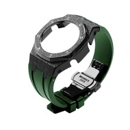 SJJD Compatible with GA-2100 GA-B2100 GA-2110 GM-2100 GMA-S2100 Frost Watch with frosted stainless s