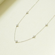 MPS Plenty Hailee Clover 925 Sterling Silver Necklace - Silver