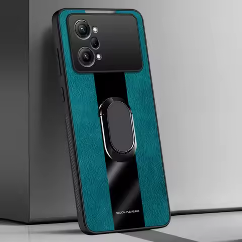 Ring Holder PU Leather Case For OPPO K9 K10 Pro Cover Luxury Magnetic Silicone Protection Phone Case