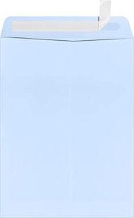 LUXPaper 9 x 12 Open End Window Envelopes | Peel & Press | Baby Blue | 80lb. Text | 50 Qty