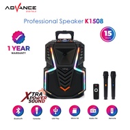 Advance k1508 Speaker Meeting Bluetooth Salon Aktif 15" Gratis 2 Microphone Wireless