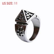 ≮224≯EDC Tactical Titanium Steel Personal Defensa Pyramid Ring Men Self Defense Fight Punk Rings Wom