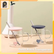 Either.id | Cute Aesthetic Transparent Glass Cup