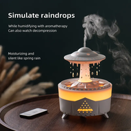 UFO Rain Drop Air Humidifier 350ml 7 Colors LED Lamp Ultrasonic Remote Control Rain Cloud Aroma Diffuser