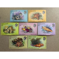 {JK} MEL Belize 1984 - Marine Life From The Belize Coral Reef Low Value Set MNH (Minor Yellowish)