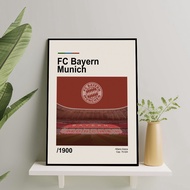 European Football Club Frame Poster Size 10R-16R - Bayern Muechen Frameblock