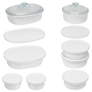 18pcs Corningware French White Round and Oval Ceramic Bakeware Set