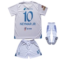 2023/2024 Hilal Riyadh Al Away Neymar Football Soccer Kids Jersey Shorts Socks Set Youth Sizes