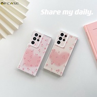 For Vivo V20 V15 Pro SE V19 V17 Neo V11i V7+ V7 Plus V5 V5s Phone Case Pink Gradient Love Loving Heart Flower Floral Rose Tulip White Cute Soft Silicone Casing Cases Case Cover
