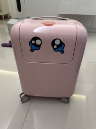 兒童行李箱可坐騎17寸萬向輪純色前開蓋側開小學生卡通旅行箱