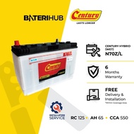 [Installation Provided] Bateri Kereta N70Z N70ZL Century Hybrid WET | Car Battery NX120-7 BateriHub