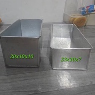 Aluminum Glass Loaf Pan Mold 20x10x10 and 23x10x7 for Biscuits and Bread
