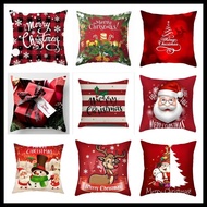 Cozy Christmas Cotton Pillow Cover Holiday Joy Pillowcase for Home Decor - 40cmX40cm