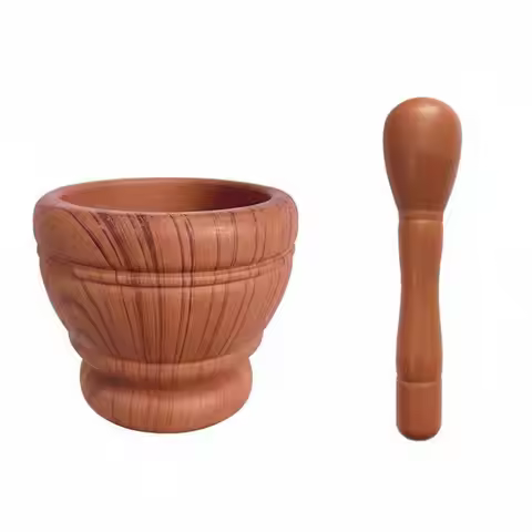 Garlic Press PP Sturdy Spice Mortar Manual Garlic Grinder Kitchen Mortar Pestle for Sauce Making