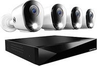 Night Owl 2-Way Audio 12 Channel DVR Video Home Security Camera System with (4) Wired 2K HD Indoor/O